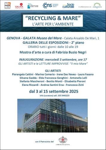 Locandina della mostra Recycling & Mare L'Arte per l'Ambiente